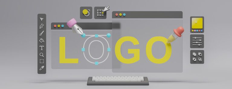 Aloittavan yrityksen logo ja visuaalinen ilme